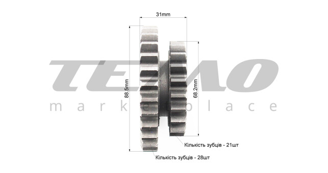 Шестерня Z-21x28 - фото 2