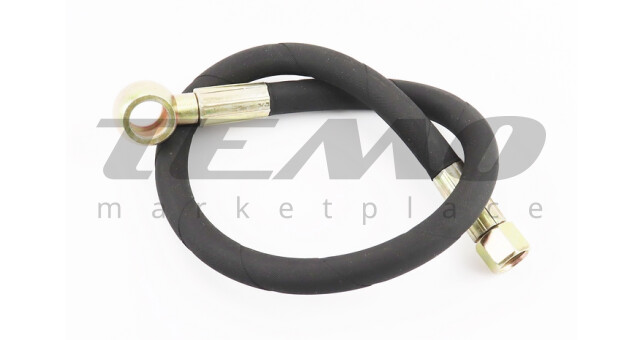 Шланг гидравлический (L-66см, фитинг1 под болт D-18mm, фитинг2 прямой, гайка М16) - фото 1