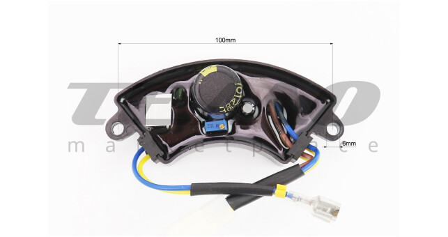Реле напруги однофазне 2-3,5 кВт (корпус - сегмент, пластик, контакти - 2 "мама" + 4 "тато", 250V, 220&micro;F) - фото 2