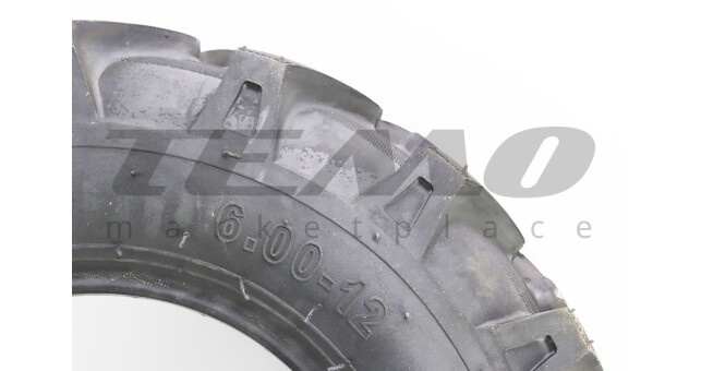 Шина для мотоблока ZUBR 6.00-12 8PR з камерою шипована "насічка" - фото 2