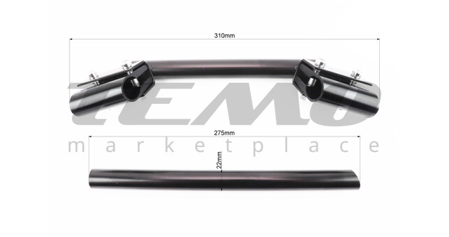 Руль универсальный разборной Tuning чёрный - фото 2