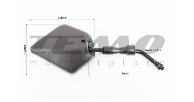 Зеркала ромб М10 чёрные - фото 2