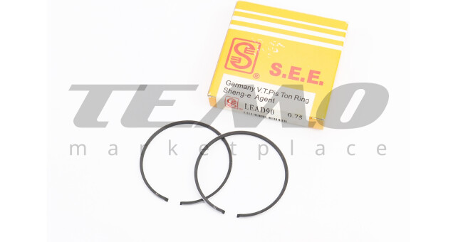 Кольца поршневые SEE Honda LEAD90 48 мм +0.75 замки верхние жёлтая коробка - фото 1