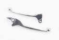 Рычаги руля левый, правый к-кт 2шт (под диск./барабан. тормоз) Honda AF20 "хром", тип 2 - фото 1
