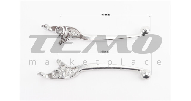 Важелі керма ліве, праве к-кт 2шт (диск. гальмо) "хром" - фото 3