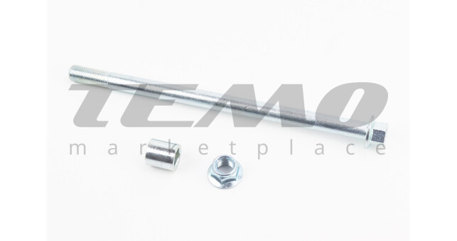 Ось колеса переднего (под алюм. диск) d12mm; L210mm + втулка, гайка - фото 1