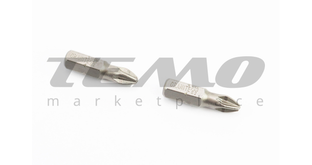 Бита PZ2 25мм 1/4&quot; S2 2шт - фото 1