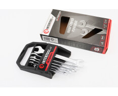 Набор ключей рожковых 6шт (6х7/8х9/10х11/12х13/14х15/16х17мм) "пластиковый держатель" DIN3110, STORM