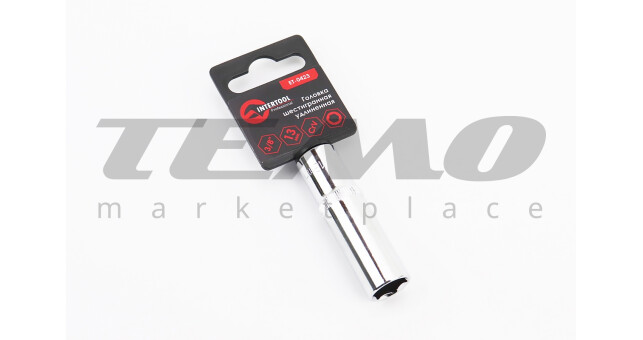 Головка торцева 6-гранна подовжена 3/8" 13мм CrV - фото 1