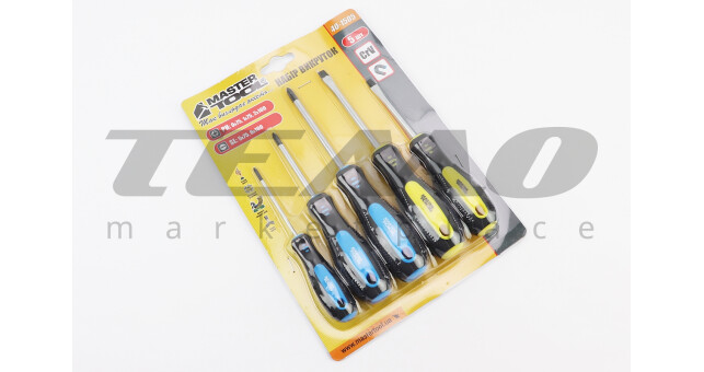 Отвёртки набор 5шт PH0/PH1x75мм PH2x100мм SL5x75мм SL6x100мм - фото 2
