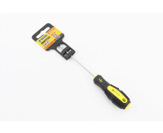 Отвёртка магнитная шлицевая SL3х100мм ручка с TPR покрытием