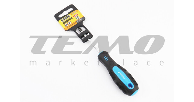 Викрутка магнітна хрестова PH1x 75мм ручка з TPR покриттям - фото 1