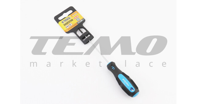 Викрутка магнітна хрестова PH0x100мм ручка з TPR покриттям - фото 1