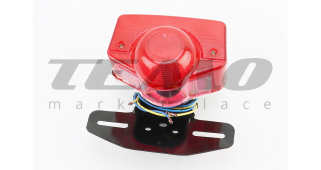 Ліхтар задній ALPHA, чорна ніжка під два болти - фото 1