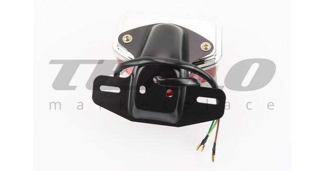 Ліхтар задній ALPHA, чорна ніжка під два болти (якісний), тип 1 - фото 2