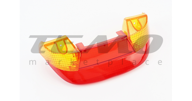 Honda DIO AF-27/28 &quot;скло&quot;-стопа, червоне + поворотів, жовті к-кт 3шт - фото 1