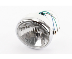 Фара передняя GXmotor ALPHA круглая d-150 мм хром