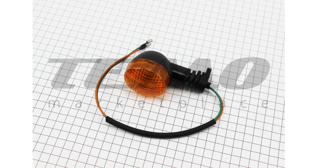 Поворот малий помаранчеве скло - фото 1