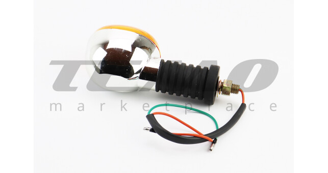 Поворот хромованийтемно-помаранчеве скло довга ніжка - фото 2