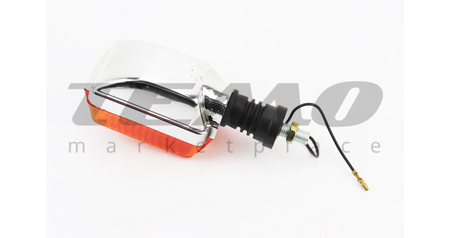 Поворот хромований помаранчеве скло - фото 2