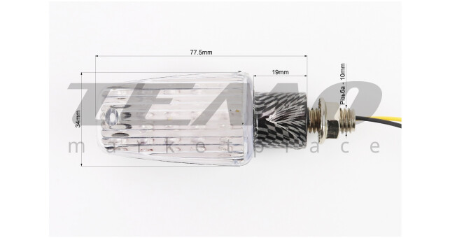 Повороти діодні JWBP карбон коротка ніжка 2шт - фото 2