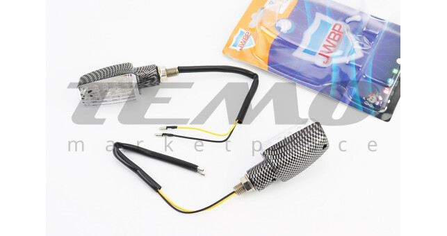 Повороти діодні JWBP карбон коротка ніжка 2шт - фото 1