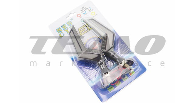 Повороты задние диодные CYT изгиб на гибкой ножке+стоп сигнал игабарит секвентальный 2шт - фото 2