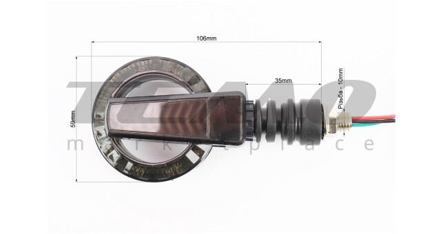 Повороты задние диодные CYT на гибкой ножке+стоп сигнал/габарит секвентальный 2шт - фото 3