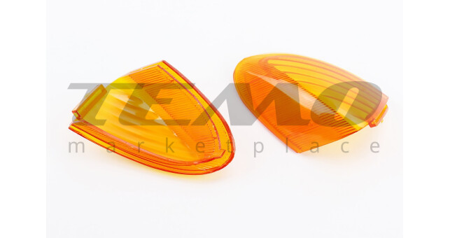 пластик-стекло поворота заднего левый правый желтые крепление - фото 1