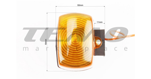 Повороти жовті без ніжки 2шт - фото 2