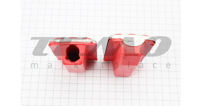 Резинка подножки "ХРОМ" к-кт 2шт, красный - фото 2