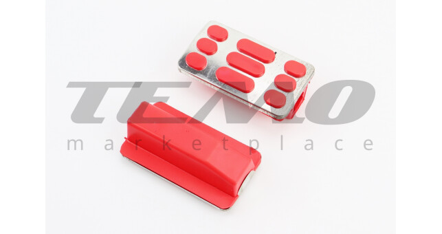 Резинка подножки "ХРОМ" к-кт 2шт, красный - фото 1