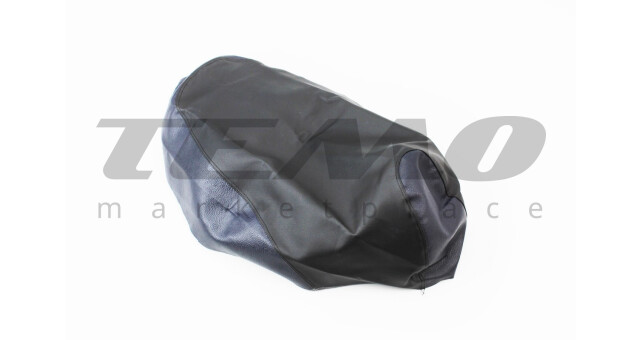 Чохол сидіння Honda DIO AF34 еластичний міцний матеріал чорний/синій - фото 1