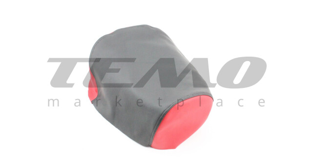 Чехол сиденья DELTA переднее эластичный прочный материал чёрный/красный - фото 1