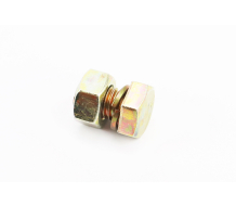 Болт + гровер + гайка M10x15mm (под ключ 16мм)