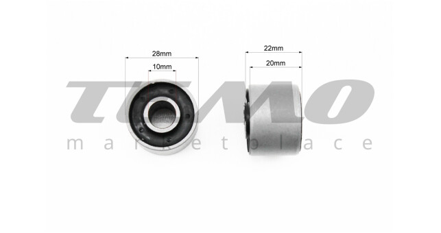 Сайлентблок двигателя 28мм (28x10x20/22) к-кт 2шт - фото 2
