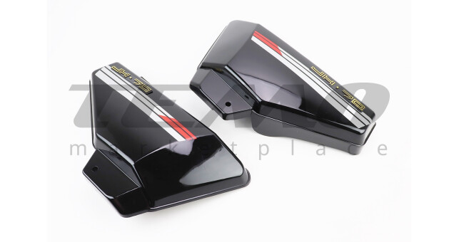 Крышка бардачка левая + правая ALPHA пластик к-кт чёрный - фото 1