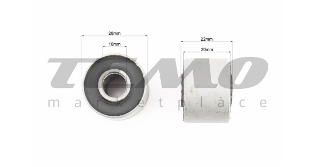 Сайлентблок двигуна 28мм (28x10x22/20) к-кт 2шт - фото 2