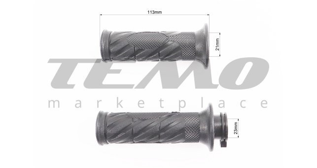 Рукоятка руля лев./пр. к-кт с  хомутом троса газа 150cc - фото 2