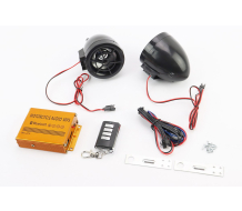 АУДИО-блок (Bluetooth, МРЗ-USB/SD, FM-радио, пультДУ, сигнализация) + колонки 2шт (черные)