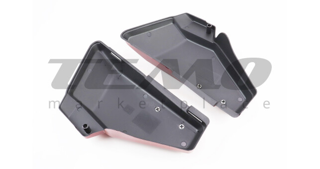 Крышка бардачка ALPHA левая + правая пластик к-кт красный - фото 2