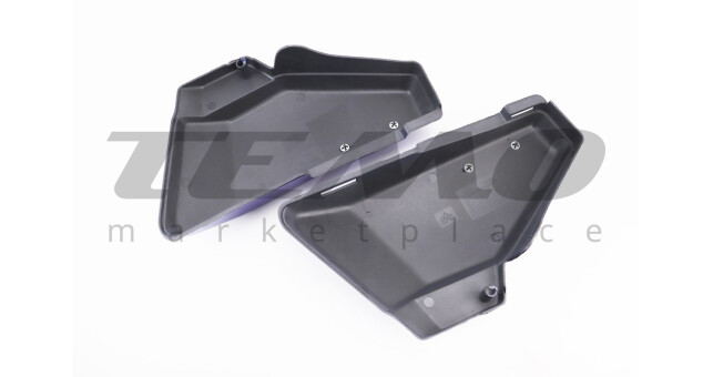 Крышка бардачка ALPHA левая + правая пластик к-кт синий - фото 2