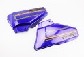 Крышка бардачка ALPHA левая + правая пластик к-кт синий - фото 1