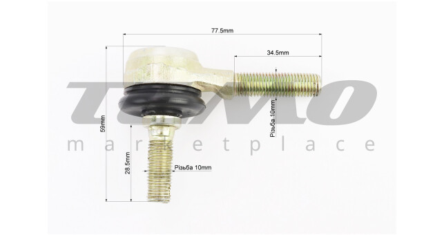 Наконечник рулевой тяги тип. 5 (резьба правая) - фото 3