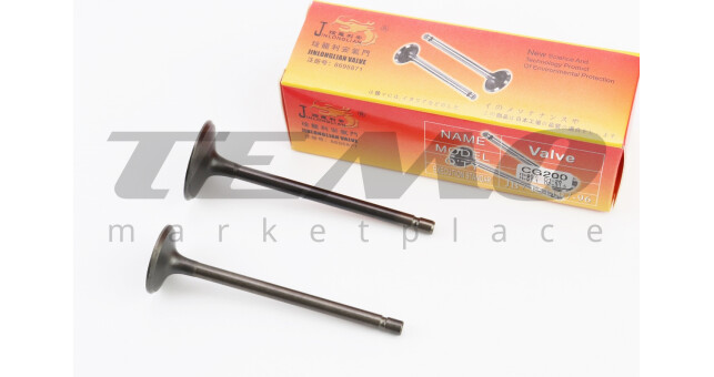 Клапана випускний (НЕМАГНІТний) (h-90,9; d-26), впускний (h-91,1; d-31,5) к-кт 2шт 200cc - фото 1