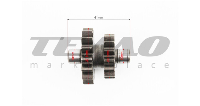 Шестерня стартера двойная малая 14/16 зубьев - фото 2