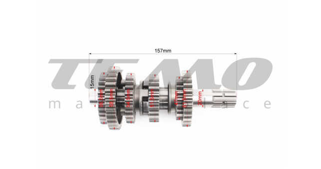 Коробка передач ZHENGHE два вала с шестернями СG-200cc вал первичный 11 зубов - фото 4