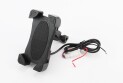 Держатель телефона на руль с черным рисунком + USB зарядка (миним. размер телефона 60*124мм, макс. размер 80*160мм), тип 2 - фото 1