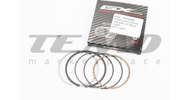 Кільця поршневі GXViper 100cc 50 мм STD - фото 1