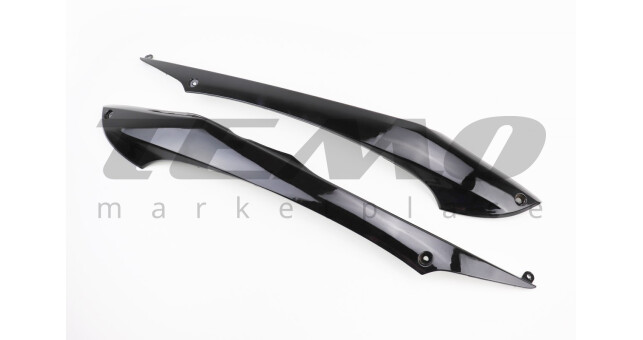 Пластик нижній бічний Yamaha JOG SA16 правий + лівий чорний - фото 1